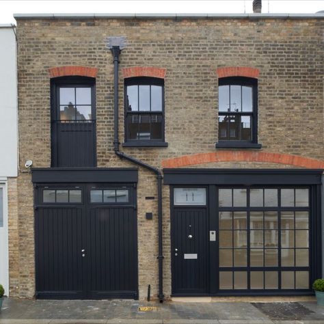 House In London, Mews House, Building Front, Industrial Architecture, Garage Conversion, Coach House, House Architecture, House Doors, City House