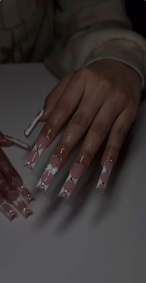 Drip Nails, Girly Acrylic Nails, Dope Nail Designs, Exotic Nails, Acrylic Nails Coffin Pink, White Nail Designs, Long Square Acrylic Nails, Unique Acrylic Nails, Nail Swag