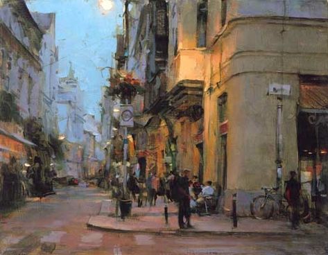 Dimitri Danish, Kim English, Cityscape Paintings, Urban Painting, Interior Paintings, Photography Painting, City Painting, Cityscape Art, Great Paintings