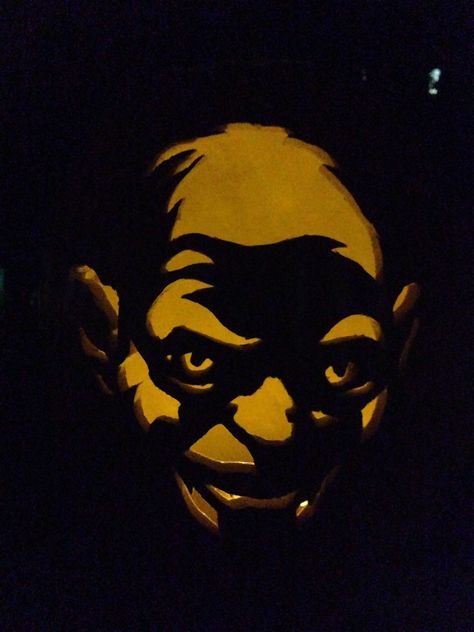 Gollum pumpkin carving Pumpkin Carving, Carving, Halloween, Quick Saves, Art