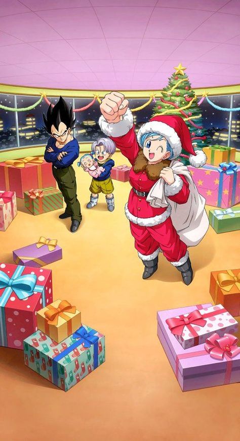 Vegeta family wallpaper Vegeta Family, Dbz Wallpapers, Goku Y Vegeta, Vegeta And Bulma, Dokkan Battle, Christmas Dragon, Dragon Ball Super Artwork, Anime Dragon Ball Goku, Dragon Ball Super Manga