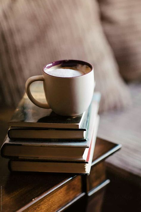 Book Photography Instagram, A Stack Of Books, Bookstagram Inspiration, Tea And Books, Book Instagram, Winter Comfort, Coffee Photography, A Cup Of Coffee, Coffee And Books