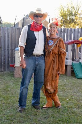 Couples Theme Costume | Cowboy and Indian | Halloween Dress up DIY easy | The Journey of Parenthood Wild West Couple Costume, Indians Jones Couple Costume, Western Couples Costumes For Halloween, Couples Costumes Cowboy Cowgirl, Cowboys And Indians Halloween Costume, Cowboy And Indian Couple Halloween, Indian Halloween Costumes, Cowboy And Indian, Indian Party Themes