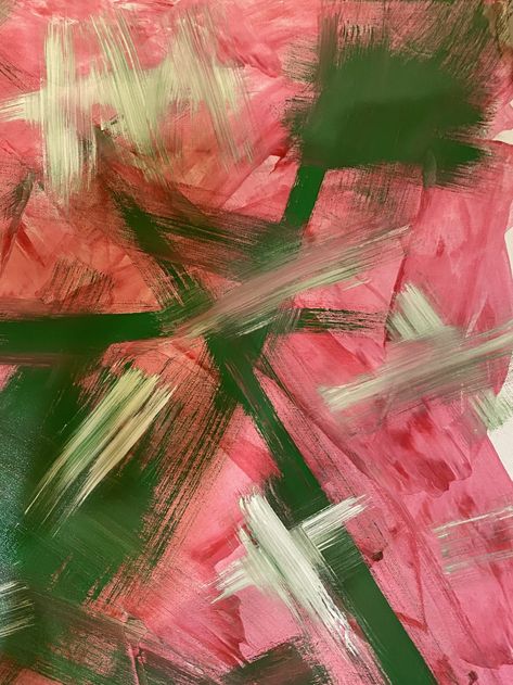 Dark Pink And Green Aesthetic, Pink And Green Painting, Pink And Green Aesthetic, Pink And Green Art, Green Hour, Pink Ipad, Pink Abstract Painting, Pink Nature, Green Paintings