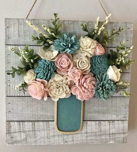 Mothers Day Wood Crafts, Cricut Flower Shadow Boxes Diy, Rolled Paper Flower Shadow Box Ideas, Cricut Shadow Box Ideas With Flowers, Paper Flowers Name Sign, Tea Cup Candles Diy, Wood Signs With Felt Flowers, Flower Shadow Box, Easy Diy Gifts