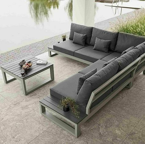 Sofa Design Wood, Steel Sofa, Wooden Sofa Set Designs, Metal Sofa, Outdoor Living Furniture, Wooden Sofa Set, Corner Sofa Set, Metal Furniture Design, Garden Sofa Set