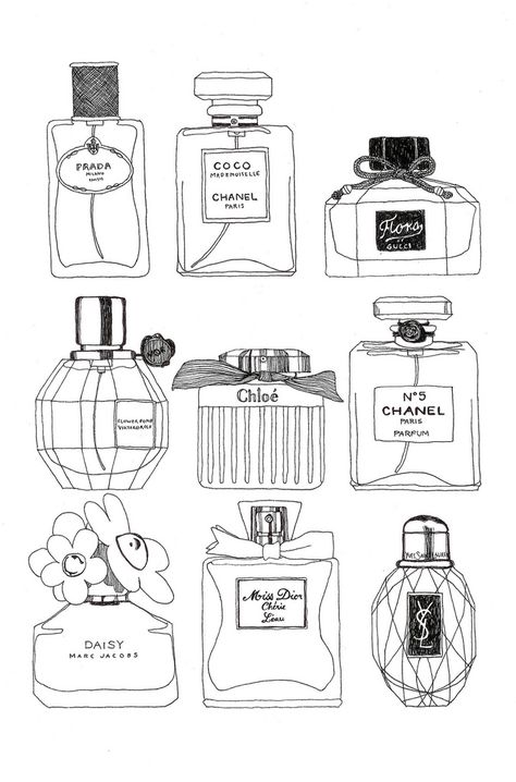 perfume | Flickr - Photo Sharing! Bags Embroidery, Text Quotes, Free Style, Miss Dior, Drawing Lessons, Bullet Journaling, الرسومات اللطيفة, Perfume Bottle, Drawing People