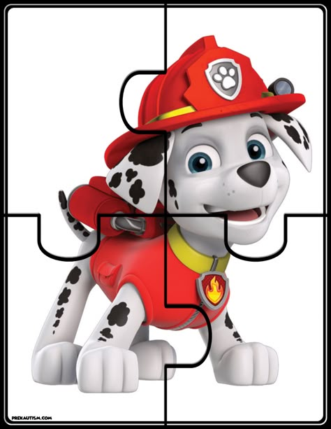 Paw Patrol Puzzle Printable, Paw Patrol Activities For Toddlers, 3 Piece Puzzle, Paw Patrol Printables, Puzzle Printable, Psi Patrol, File Folder Activities, Jigsaw Puzzles For Kids, Puzzle Jigsaw