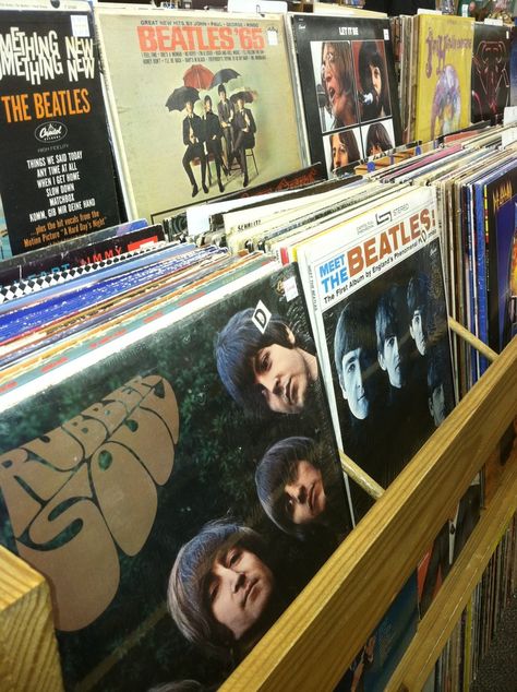 record store bins --beatles othes Instant Karma Marissa Meyer, Instant Karma, Marissa Meyer, Vintage Vinyl Records, Vintage Vinyl, Record Store, The Beatles, Vinyl Records, Album Covers