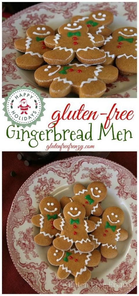 Gluten Free Gingerbread Men, Gluten Free Gingerbread Cookies, Gluten Free Christmas Recipes, Cookies Sans Gluten, Gluten Free Christmas Cookies, Gluten Free Gingerbread, Gluten Free Holiday, Gluten Free Cookie Recipes, Gluten Free Christmas