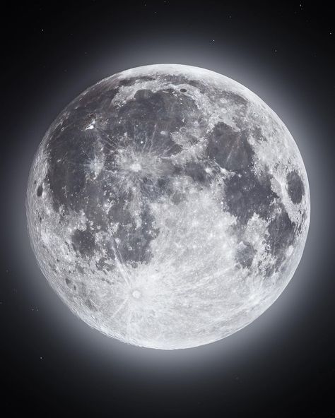 Bray Falls on Instagram: “130 megapixels of last nights full moon! This image is a 48 panel mosaic of the moon captured at fast frame rates for maximum detail. You…” Full Moon New Moon Tattoo, Full Moon Beautiful, Full Moon Silhouette, Full Moon Drawing, Picture Of Moon, Moon In Space, Photos Of The Moon, Full Moon Images, Eye Project