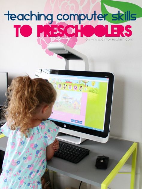 Teaching computer skills to preschoolers can be fun and it will help them their entire lives! Developmental Preschool, Teaching Computer Skills, Computer Activities For Kids, Electronics Organization, Apple Electronics, Teaching Computers, Computer Teacher, Computer Lessons, Free Computer