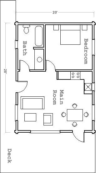 Double garage conversion plan Double Garage Conversion, Garage Conversion Granny Flat, 2 Car Garage Apartment, Granny Flat Plans, 1 Bedroom House Plans, Flat Plan, Garage Apartment Plan, Plan Garage, Garage To Living Space