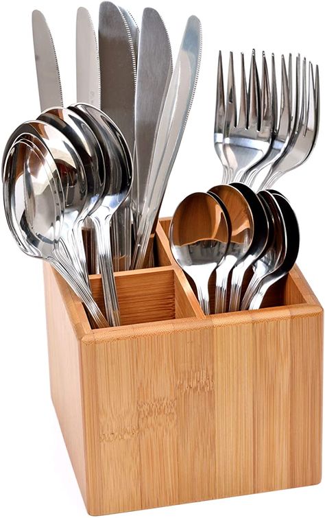 Organize Utensil Drawer, Utensils Organization Ideas, Utensils Drawer, Kitchen Utensils Holder, Utensil Drawer Organization, Kitchen Decor Collections, Kitchen Box, Diy Furniture Decor, Wooden Kitchen Utensils