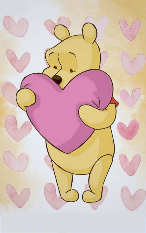 Winnie The Pooh Valentines Day Wallpaper, Winnie The Pooh Drawing, Winnie The Pooh Themes, I Love You Drawings, Winnie The Pooh Pictures, Cute Winnie The Pooh, Cute Disney Drawings, Disney Background, Winnie The Pooh Friends