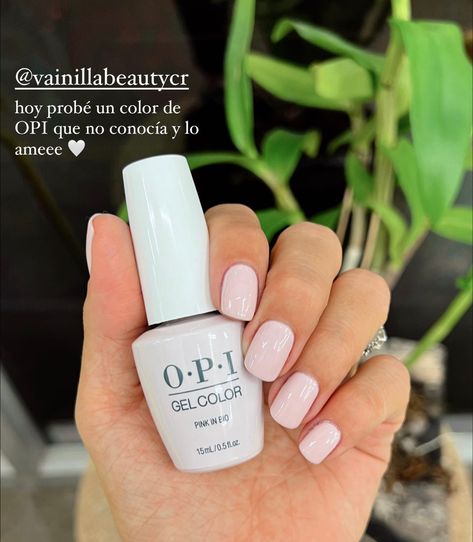 Pina Colada Gel Polish, Opi Gel Milky Pink, Opi Pink In Bio Gel, Opi Light Pink Nail Polish Gel, Light Pink Opi Gel Polish, Whitish Pink Nails, Opi Pink Gel Polish, Light Pink Opi, Opi Pink In Bio