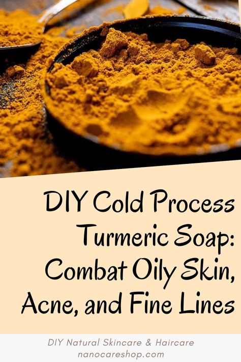 Introducing a natural solution to combat oily skin, acne, and fine lines: DIY Cold Process Turmeric Soap. Harnessing the power of simple yet potent ingredients like turmeric, olive oil, coconut oil, and palm oil, this homemade soap recipe is designed to rejuvenate your complexion. Turmeric, a star ingredient in this formulation, is renowned for its anti-inflammatory and antioxidant properties, making it a promising ally in the battle against skin imperfections. Diy Turmeric Oil, Acne Soap Diy, Tumeric Soap Recipes Diy, Diy Soap For Acne, Homemade Acne Soap Recipe, Tumeric Soap Recipes, Acne Soap Recipe, Cold Pressed Soap Recipes, Diy Turmeric Soap