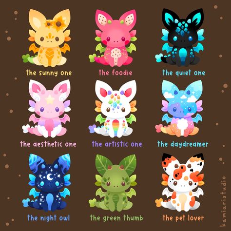 Which dragon are you?~ ❤️🧡💛💚🩵💙💜 | Instagram Cute Dragon Drawing, Montessori Toddler Activities, Hello Kitty Themes, Cute Kawaii Animals, Cute Animal Drawings Kawaii, Cute Doodles Drawings, Cute Dragons, January 12, Dragon Drawing