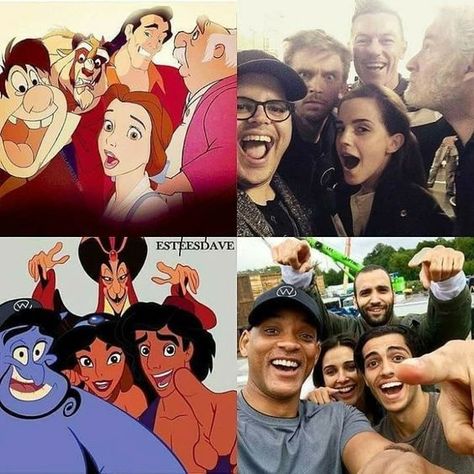 Beauty and the Beast 1991 and 2017 and Aladdin 1992 and 2019 Disney Theory, Drawing Hands, Disney Cast, Funny Disney Memes, Funny Disney Jokes, Funny Disney, Film Disney, Disney Facts, Disney Jokes