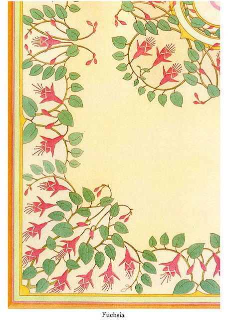 art nouveau fuchsia design