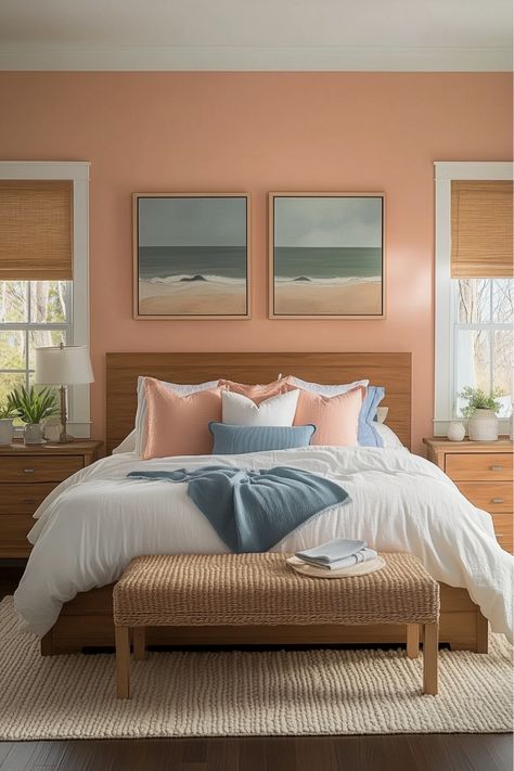 Transform your summer bedroom into a serene coastal retreat with soft blue bedding and sandy beige walls. Imagine the calming effect of beach-inspired hues every time you walk in. It’s like bringing the tranquility of the sea right into your room. How would you style your beachy sanctuary? Summer Bedroom Ideas, Summer Bedroom, Beach Retreat, Beach Bedroom, Coastal Retreat, Beige Walls, Blue Bedding, Summer Is Here, Beach Inspired