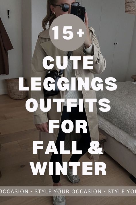 See the latest fall and winter fashion trends with these 15+ cute and casual leggings outfit ideas for women. Whether you're styling Ugg boots or seeking the perfect black leggings outfit for fall, we've got you covered. Embrace the warmth of cute and comfy yoga pants outfits that are both trendy and cozy! Leggings Casual Outfit Winter, Legging Chic Outfit, How To Style Black Leggings Winter, Casual Winter Outfits With Leggings, Legging Style Outfit Ideas, Black Leggings And Sneakers Outfits, Women’s Leggings Outfit, Winter Outfits With Leggings And Boots, Styling Black Leggings Winter