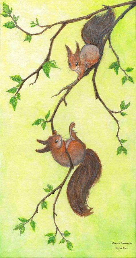 Pumpkin Canvas Painting, Squirrel Painting, Squirrel Illustration, The Art Sherpa, Woodland Wallpaper, Fall Canvas Painting, Squirrel Art, Spring Games, Fall Canvas