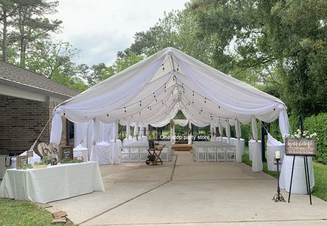 Wedding Venue Ideas Outdoor, Outdoor Engagement Party, Backyard Engagement Parties, Slate Blue Wedding, Small Outdoor Wedding, Outdoor Tent Wedding, Movie Night Birthday Party, Gazebo Ideas, Red And White Weddings