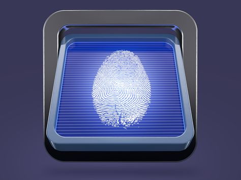 Fingerprint scanner by CrazyNik Biometric Scanner, Digital Icon, Scan Design, Minority Report, Fingerprint Scanner, Apps Icon, Swipe Card, Police Gear, Fingerprint Reader