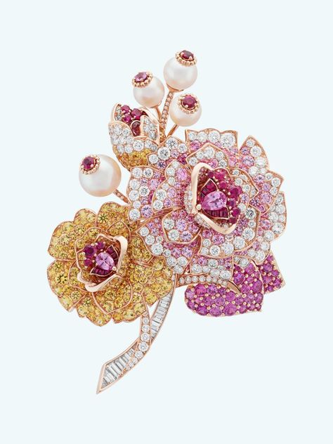 High Jewelry - Van Cleef & Arpels Pink Van Cleef, Jewelry Clips, Van Cleef And Arpels Jewelry, Lace Bracelet, Van Cleef And Arpels, Round Sapphire, Floral Brooch, Fabulous Jewelry, Van Cleef Arpels