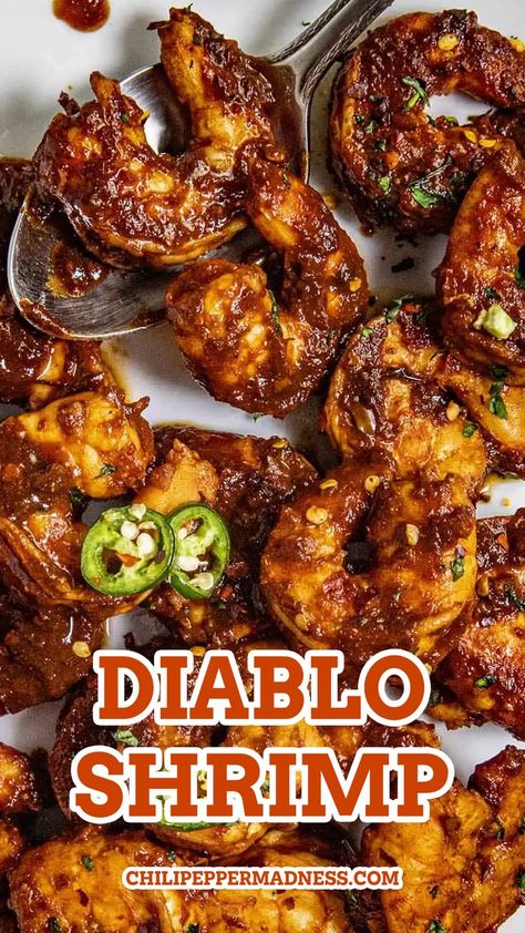 Diablo Shrimp, Spicy Shrimp Recipes, Breakfast And Brunch, Shrimp Recipes For Dinner, Shrimp Recipes Easy, Spicy Shrimp, Shrimp Dishes, Seafood Dinner, Chili Sauce