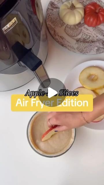 Nature Made vitamins on Instagram: "In the spirit of #HalloweenPartyRecipes, we tried the viral air-fried apple rings and it’s safe to say these will be a smash! 🍏 Check out how to make them below.

#DidYouKnow that apples:

🍏 are high in fiber and water, which helps keep you feeling full
🍏 are a great source of Vitamin C and antioxidants, such as Vitamin E
🍏 contain pectin, a type of fiber that acts like a prebiotic
🍏 contain quercetin, an antioxidant that helps neutralize free radicals in the body

Air Fryer Apple Pie Slices:

Ingredients:

- Your favorite kind of apples
- 1 cup flour 
-  2 tbsp sweetener of choice (coconut sugar works!)
-  1 tsp cinnamon 
- 1 egg
- 3/4 cup nut milk 

To Make:

1. In your first bowl, mix all dry ingredients. 
2. In your second bowl, mix all wet ingr Air Fryer Apple Pie, Fried Apple Rings, Nature Made Vitamins, Fried Apple, Apple Rings, Pie Slice, High In Fiber, Types Of Fibres, Nut Milk