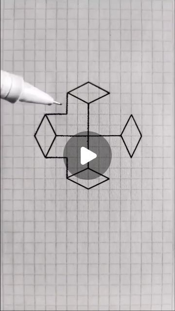 3d Drawings Videos, Geometric Shapes Art Drawings, 3d Doodles, Geometric Shapes Art, 3d Drawings, Shape Art, Drawing Videos, Design Drawing, Video Clip