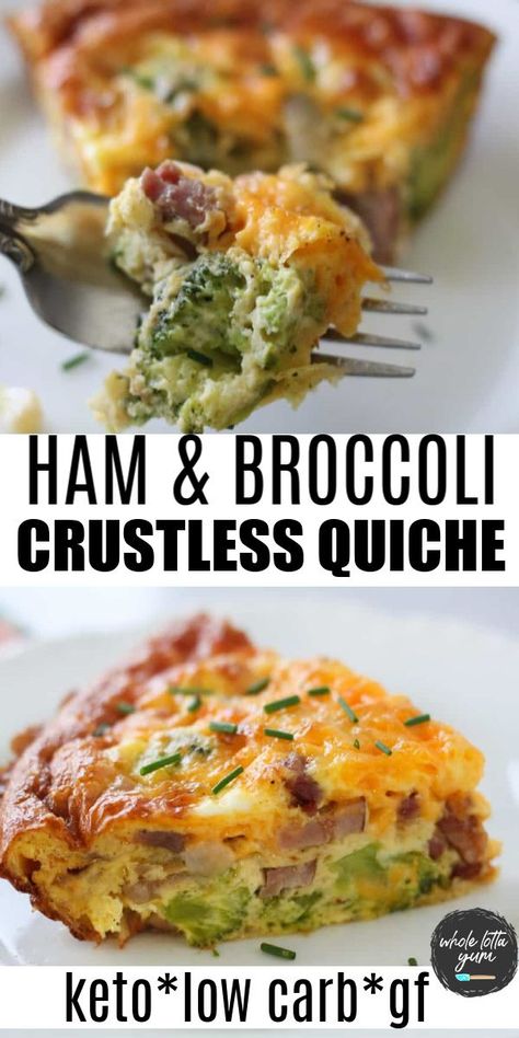 Quiche With Broccoli, Quiche With Ham, Quiche Keto, Ham And Broccoli Quiche, Crustless Broccoli Quiche, Broccoli Quiche Recipes, Quiche Recipes Crustless, Ham Broccoli, Keto Quiche