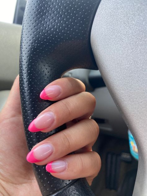 #summernailideas #neonnails #brightnailcolors #summernails #frenchtipnaildesigns #neonpink #neonpinknails #nails #pinknails #summer #naildesignssummer #nailideas #naildesign Neon Pink French Nails, Neon Pink French Tips, Neon Pink French Tip Nails, Neon French Nails, Slay Nails, Pink Tip Nails, Neon Pink Nails, Pink French Nails, Wave Nails