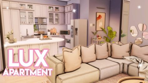 Luxury High-Rise Apartment DL ✨ | Patreon Sims 4 Cute Apartment, Penthouse Sims 4, Sims 4 Penthouse, Custom Sims, Sims 4 Builds, The Sims 4 Lots, Luxury High Rise, Sims 4 Family, White Apartment