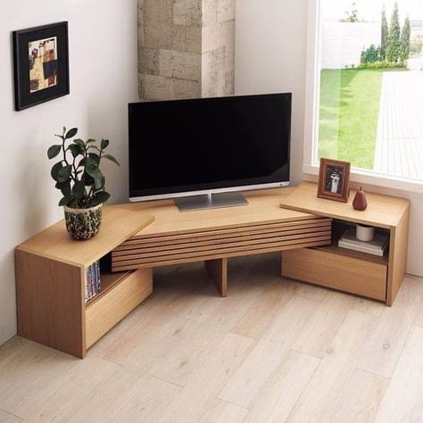 Corner Mounted Tv Living Room, Hidden Tv Bedroom, Corner Mounted Tv, Mounted Tv Living Room, Tv Living Room, Tv Bedroom, Corner Tv Unit, Hidden Tv, Wooden Tv