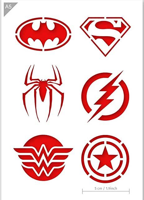 Superheroes Wallpaper, Dinosaur Stencil, Wonder Woman Drawing, Glitter Tattoo Stencils, Christmas Face Painting, Fake Tattoo Sleeves, Glitter Bar, Face Stencils, Superhero Crafts