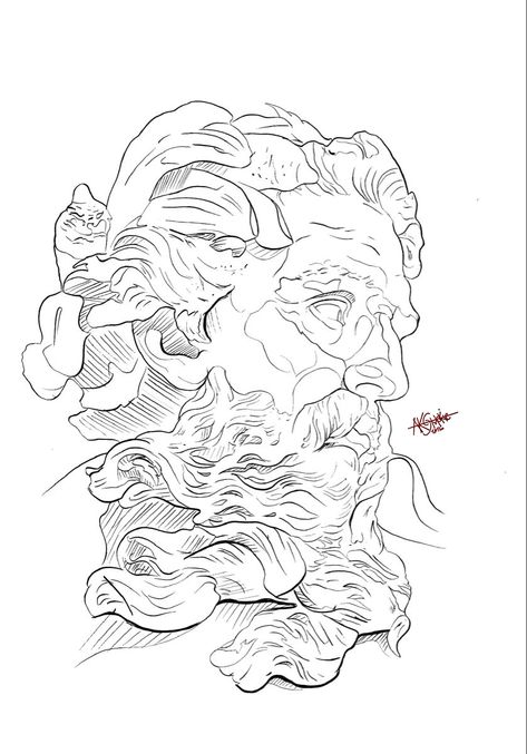 Poseidon Tattoo Design Stencil, Zeus Tattoo Design Stencil, Zeus Drawing Sketch, Poseidon Tattoo Stencil, Zeus Tattoo Stencil, Zeus Drawing, Roman Drawings, Greek God Tattoo, Poseidon Tattoo