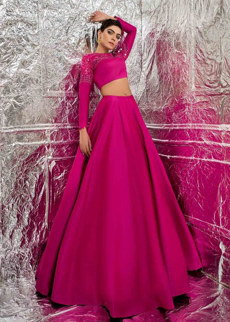 Love Potion Ar 2051 - Laam Hot Pink Lehenga, Pink Lehenga Choli, Pakistani Bridal Lehenga, Dupatta Dress, Lehenga For Women, Pakistani Bridal Dress, Pink Dupatta, Lehenga Designs Simple, Gaun Fashion