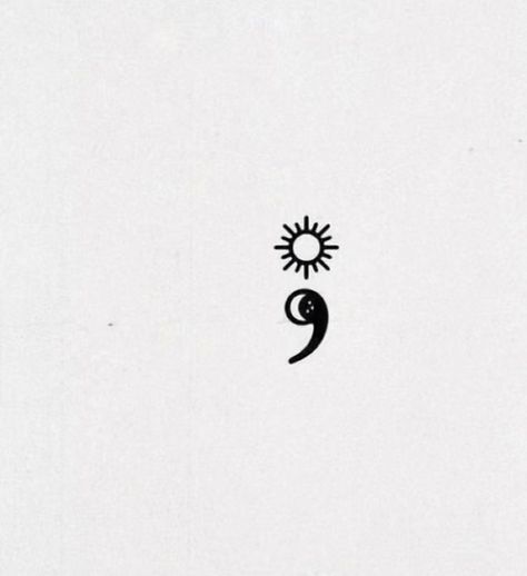 Minimalistic Semicolon, Sun Semicolon Tattoo, Tattoo Punto Y Coma, Coma Tattoo, Hand Tattoo Designs, Biblical Tattoos, Small Girly Tattoos, Finger Tattoo For Women, Word Tattoo