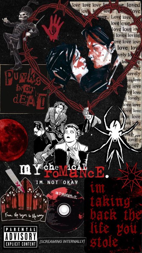 My Chemical Romance Wallpaper, Blood Wallpaper, Strange Music, Gothic Wallpaper, Emo Wallpaper, Band Wallpapers, Funny Phone Wallpaper, Edgy Wallpaper, Cool Wallpapers Art