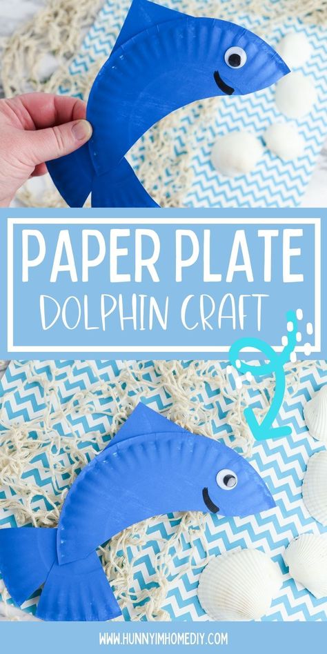 Whales And Dolphins Preschool, Dolphin Art Preschool, Dolphin Crafts Preschool, Dolphin Art For Kids, Dolphin Activities For Preschool, Dolphin Crafts For Kids, Ocean Crafts For Kids, Origami Dolphin, Dolphin Craft