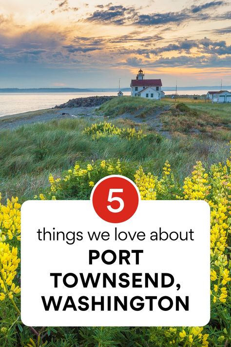 Five things we love about Port Townsend, Washington are the surrounding natural beauty, theaters for cinema and stage, a terrific bookshop, and purveyors of several locally produced craft beverages. Port Angeles Washington, Port Townsend Washington, Arthouse Cinema, Shakespeare In The Park, Washington Travel, Port Townsend, Port Angeles, Olympic Peninsula, Beautiful Sights