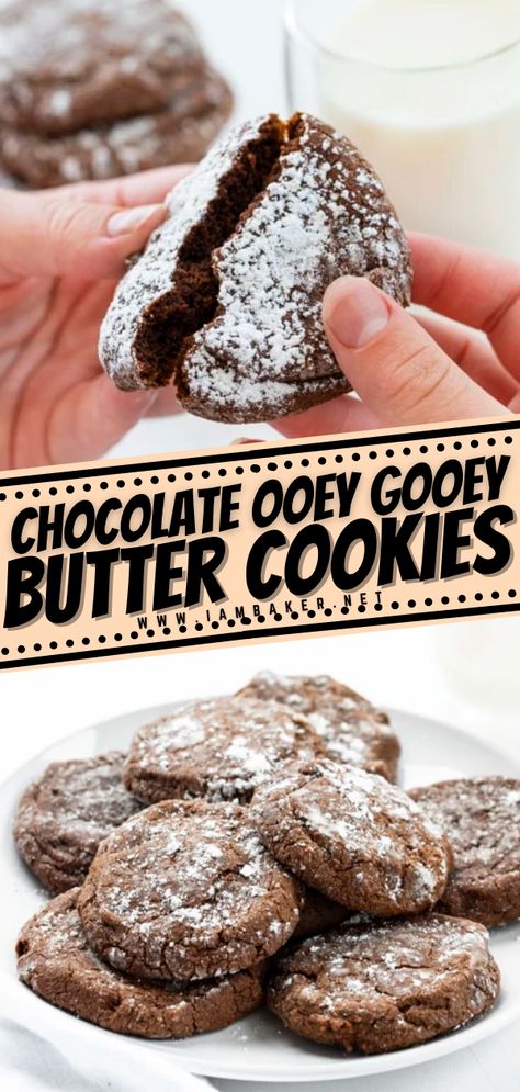 Chocolate Gooey Butter Cookies, Christmas Ooey Gooey Butter Cookies, Chocolate Butter Cookies, Obey Gooey Butter Cookies, Oort Gooey Butter Cookies, Red Velvet Gooey Butter Cookies, Ooey Gooey Butter Cookies, Coconut Cream Pie Easy, Chocolate Fudge Cookies