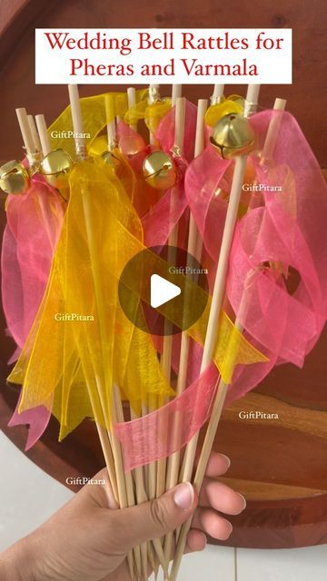 Rakhis by Gift Pitara | Ring in the joy and love! 🎉 Our beautiful wedding bell rattles are perfect for pheras and entry, adding a touch of tradition and elegance... | Instagram Entrance Wedding Decor, Bells For Wedding, Marriage Gift Ideas, Wedding Decorations Indian, Wedding Entry, Small Wedding Decor, Indian Wedding Gifts, Instagram Ring, Dream Marriage