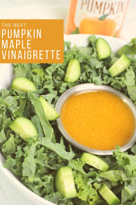 Pumpkin maple vinaigrette Pumpkin Maple Vinaigrette, Vinaigrette Recipes Easy, Maple Vinaigrette, Maple Pumpkin, Simple Vinaigrette, Fall Recipes Healthy, Autumn Salad, Vinaigrette Recipes, Healthy Fall