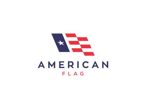 american flag logo by kumastd on Dribbble American Logo, Dog Logo Design, Star Logo Design, Inspiration Logo Design, Flag Icon, Dog Logo, Flag Logo, Business Logo Design, Initial Letters