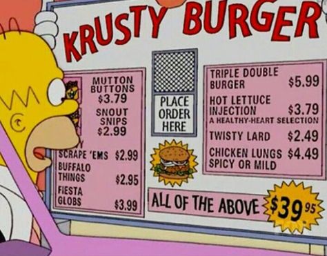 Simpsons Mood, Fast Food Employee, Krusty Burger, Simpsons Halloween, Simpson Family, Simpsons Funny, Simpsons Quotes, The Simpsons Movie, Maggie Simpson