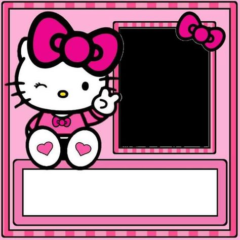 Hello Kitty Border, Math Lettering Design, Hello Kitty Frame, Bank Template, Hello Kitty Invitation Card, Hello Kitty Birthday Invitations, Logo Gallery Art, Hello Kitty Invitations, Logo Online Shop